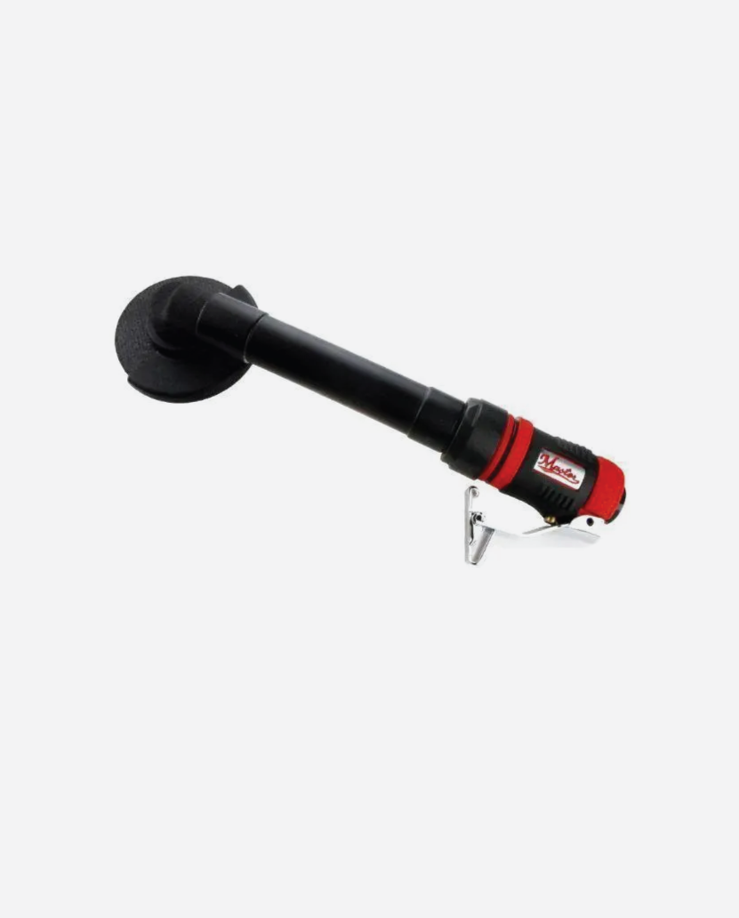 a black and red tool on a white background